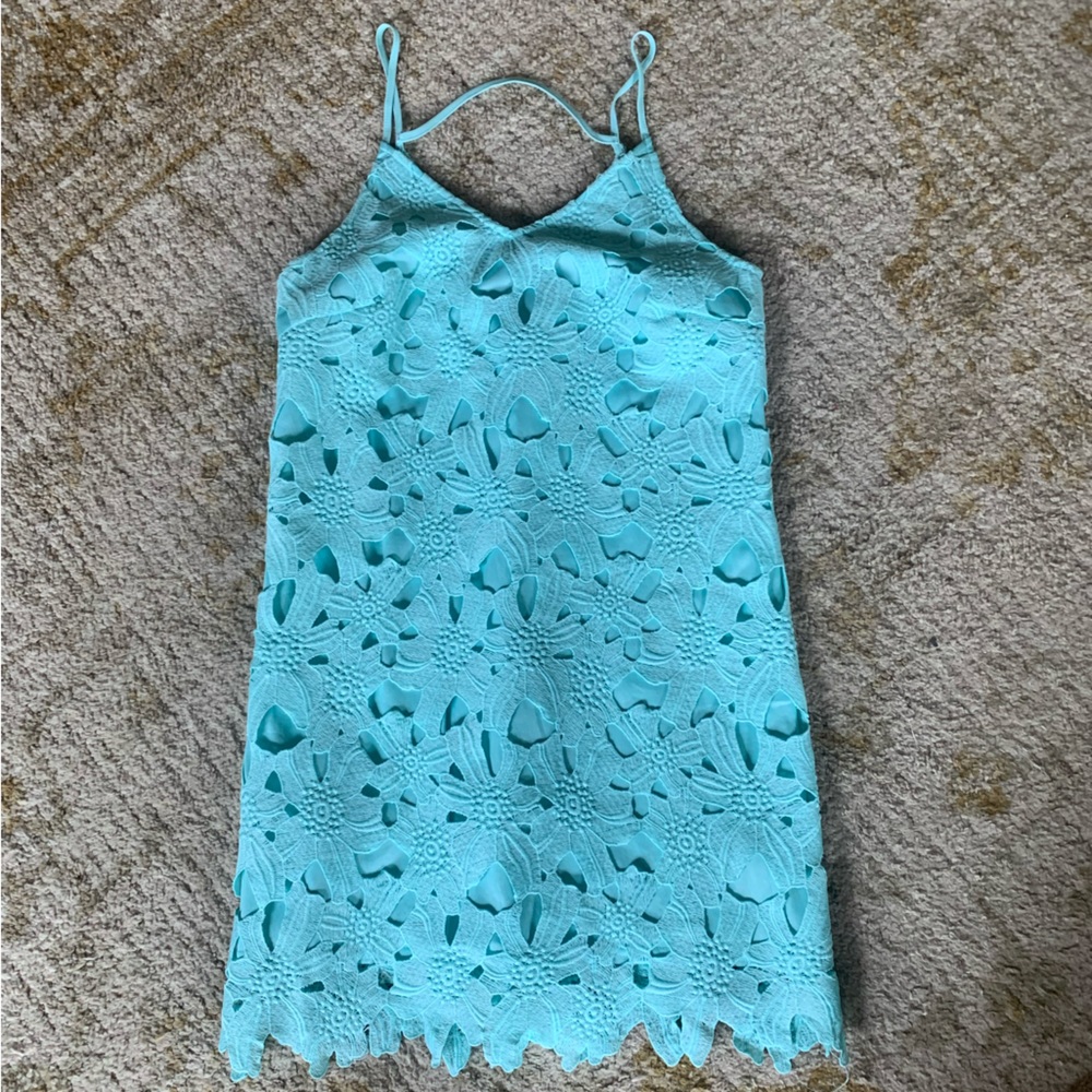 Astr dress, blue lace. Size Medium